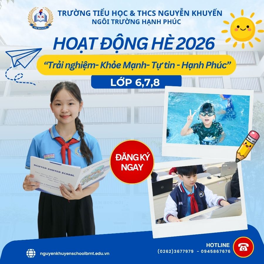 CHIÊU SINH KHÓA HÈ 6,7,8 NĂM HỌC 2026